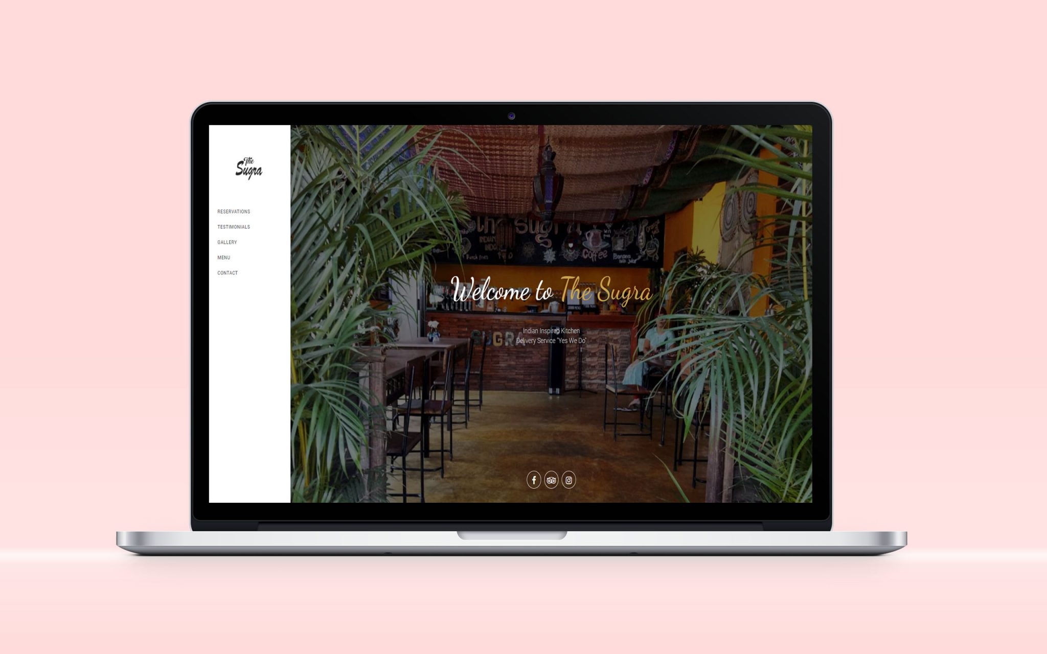portofolio jasa pembuatan website profile perusahaan the sugra cafe and coffe blue creative