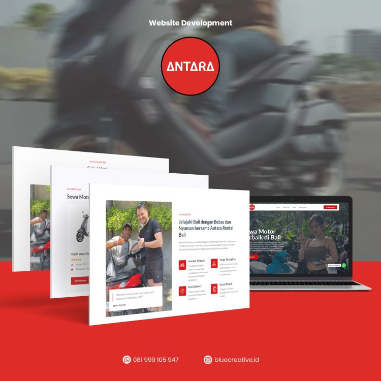 Website Company Profile Antara Rental Bali